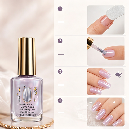 💜✨Lilac Glossy Mirror Nail Strengthener | Fast-Dry Nail Care
