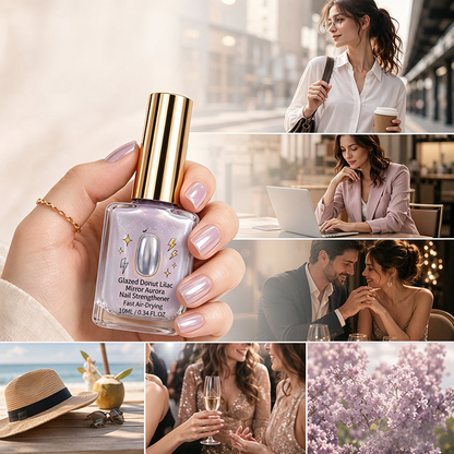 💜✨Lilac Glossy Mirror Nail Strengthener | Fast-Dry Nail Care