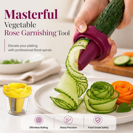🥕✨Vegetable Rose Curler | Carrot & Cucumber Garnishing Tool🌹🍽️