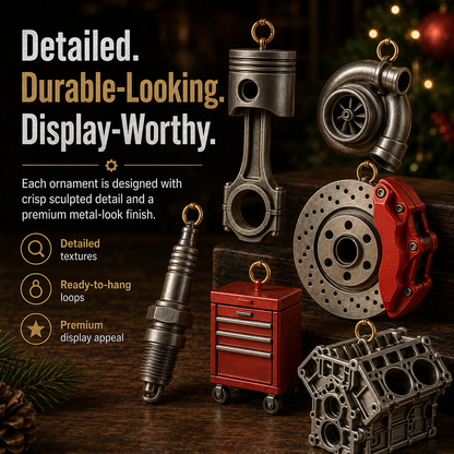 2026 Advent Calendar for Car Lovers | 24 Garage-Inspired Mini Ornaments