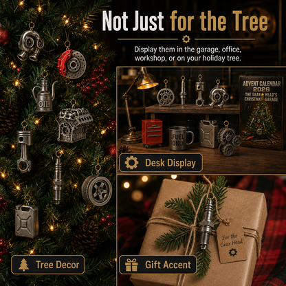 2026 Advent Calendar for Car Lovers | 24 Garage-Inspired Mini Ornaments