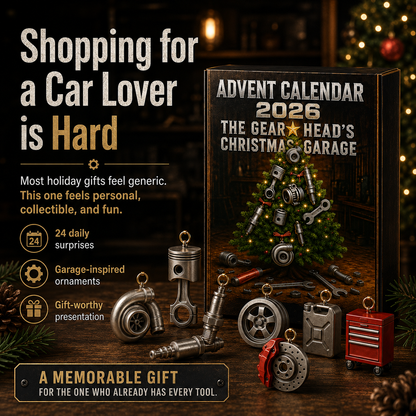 2026 Advent Calendar for Car Lovers | 24 Garage-Inspired Mini Ornaments