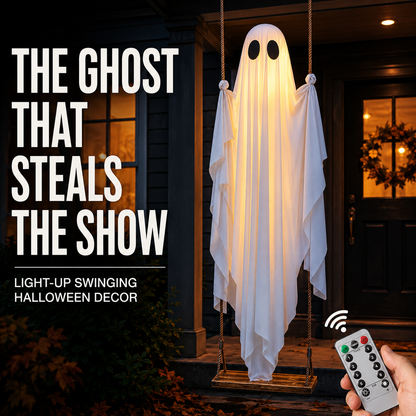 5FT Light-Up Swinging Ghost with Remote Control