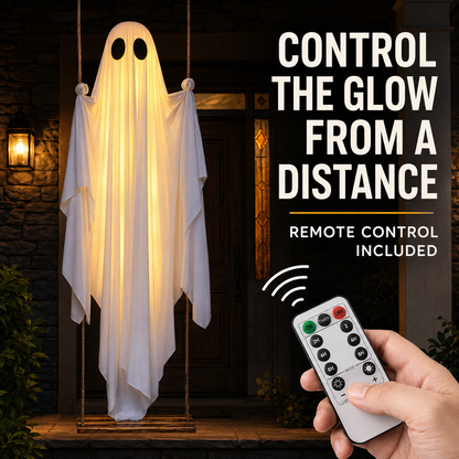 5FT Light-Up Swinging Ghost with Remote Control