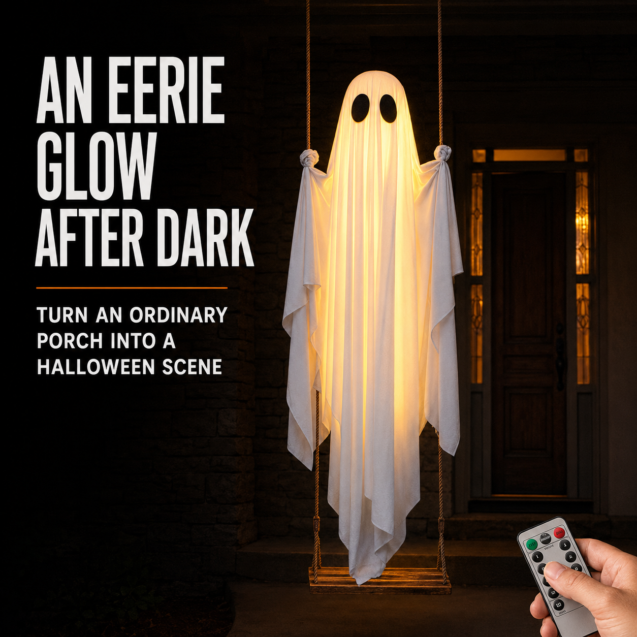 5FT Light-Up Swinging Ghost with Remote Control