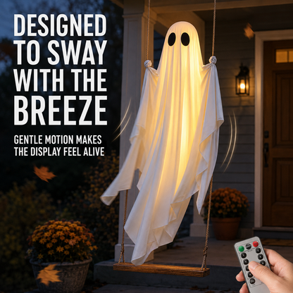 5FT Light-Up Swinging Ghost with Remote Control