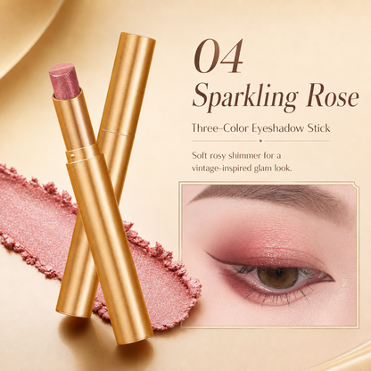 3 in 1 Easy Eyeshadow Stick for Beginners Waterproof Longwear Shimmer Makeup Set